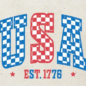 Checkered USA Est 1776 SVG, Checkered USA Est 1776 Png, 4 Oof July Png ...