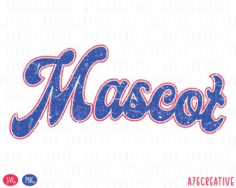 Personalized Retro Mascot SVG PNG: Custom Team Design (Custom Digital File)
