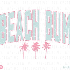 Retro Beach Bum SVG PNG: Summer Vibes Shirt Design (Digital Download)