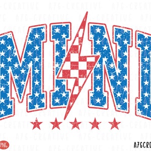 Amerikanisches Mini PNG, amerikanisches Mini SVG, 4. Juli Png, 4. Juli, Retro amerikanisches Mini kariertes Blitzsublimationshemd. Png & svg