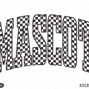 Custom Mascot Checkered Team Design: Retro Varsity (SVG & PNG)