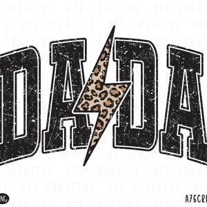 Retro Dada svg, Dada Leopard Lightning Bold Png, Dada svg, Dada Shirt, Dada Instant Download, Vintage Dada Sublimation Shirt. Svg & Png