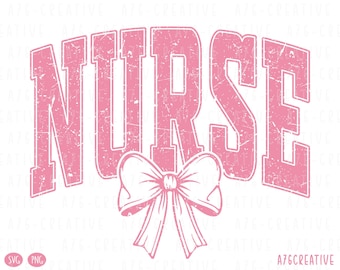 Retro Nurse Coquette Sublimation Design (SVG & PNG)