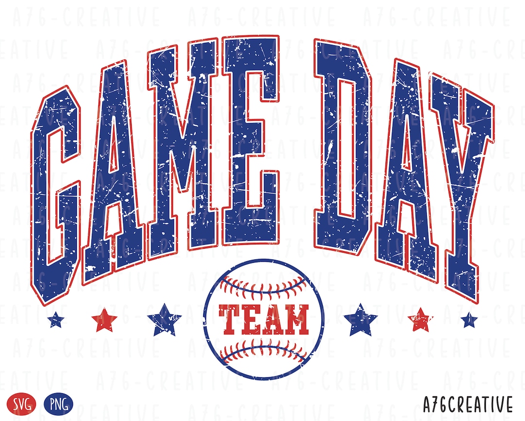 Custom Game Day Baseball Custom Team Work Order, Retro Varsity Game Day