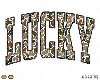 Retro St Patrick's Day Camo Lucky Design (SVG & PNG)