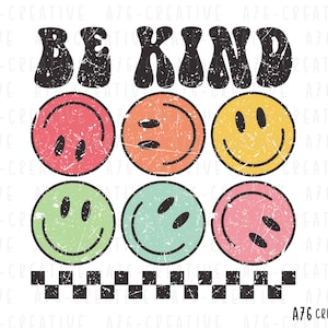 Retro Groovy Happy Be Kind Png, Kids Be Kind Svg, Boho Png, Groovy Be Kind, chemise vintage Groovy Boho Be Kind à sublimation. Svg, png et JPEG