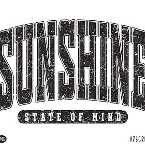 Sunshine State Of Mind PNG, Sunshine State Of Mind SVG, Trendy Summer, Summer Shirt, Retro Sunshine State Of Mind Sublimation. Svg, Png
