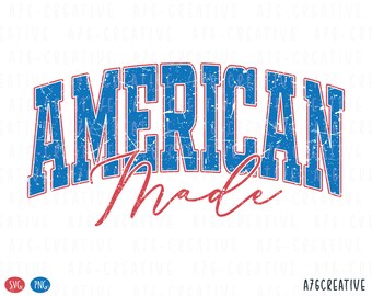 Retro American Made 4th of July Design: PNG SVG (Digital Download)