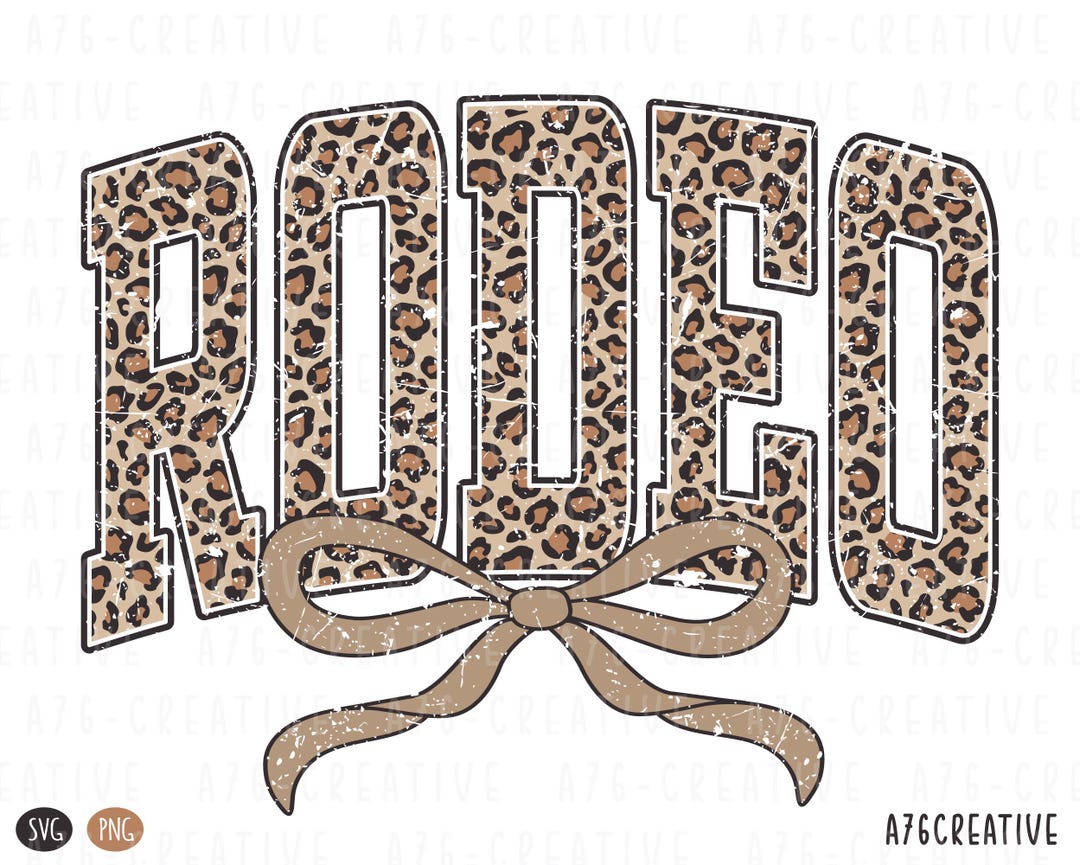 Cute Rodeo Print Rodeo Leopard Print Coquette PNG, Western Rodeo Shirt Design, Cowgirl ...