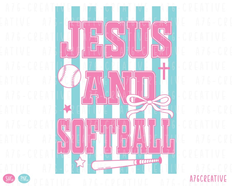 Jesus and Softball Png Svg, Trendy Softball Shirt, Vintage Christian ...