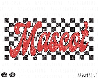 Custom Retro Varsity Mascot SVG PNG: Personalized Team Design (Custom Digital File)