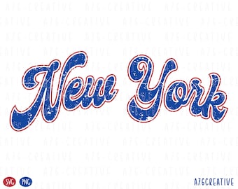 Diseño de camisa con efecto desgastado estilo retro neoyorquino (descarga digital)