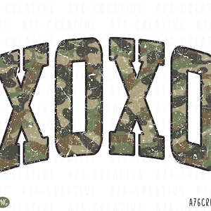 Retro Camo XOXO Valentines Png Svg, XOXO Camouflage Png, Camouflage, Vintage XOXO Valentines Camouflage Sublimatie Shirt. Svg en png