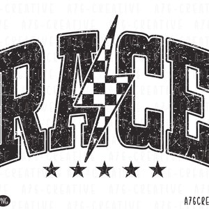 Race Lightning Checkered Png, Checkered Race Svg, Game Day, Race Shirt, Race day, Retro lightning Race Day Sublimation Shirt. Svg & Png