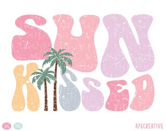 Retro Sunkissed Summer Sublimation Design (SVG & PNG)