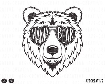 Retro Mama Bear Png Svg Instant Download, Mothers Day, Mama Bear Svg, Mama Png, Vintage Mama Bear Sublimation Shirt. Svg, Png