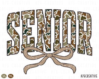 Design Camo Senior Coquette: Gráficos retrô para sublimação (arquivos SVG e PNG)