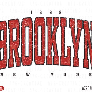 Retro Brooklyn Png Téléchargement instantané, New York Png, Ets 1898, chemise vintage Brooklyn Sublimation. Svg et png