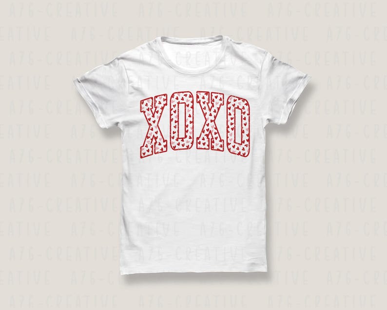 Retro Valentines XOXO Hearts SVG PNG - Distressed Design (digital ...