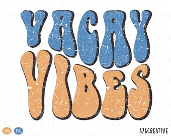 Retro Vacay Vibes SVG PNG: Summer Vacation Sublimation (Digital Download)