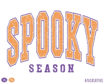 Retro Spooky Season SVG PNG, Halloween Design (Digital Download)