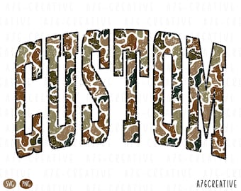 Custom Camo Wording: Personalized Print (SVG & PNG)