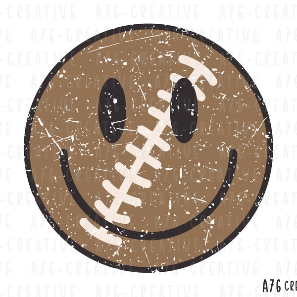 Retro Football Groovy Png Instant Download, Sublimation Shirt. Png & Jpeg