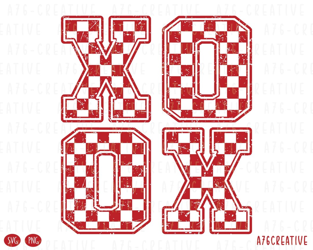 Retro Checkered XOXO Valentines Png Svg, Checkered Valentines Shirt ...