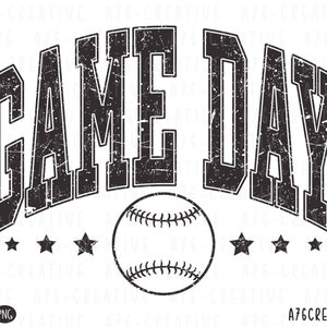Retro Varsity Game Day Baseball Png Téléchargement instantané, sublimation vintage Varsity Game Day Baseball Png. Svg et png