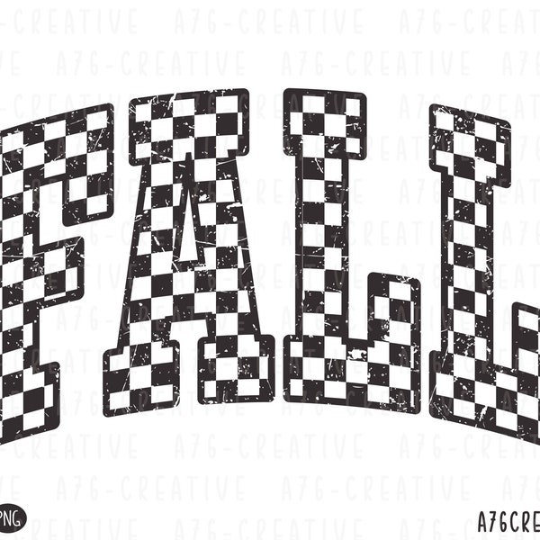 Retro Checkered Fall Design: Shirt Sublimation (SVG & PNG)
