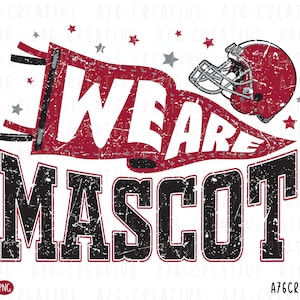 Custom Mascot Team Design: Personalized Football Sublimation (SVG & PNG Digital Files)