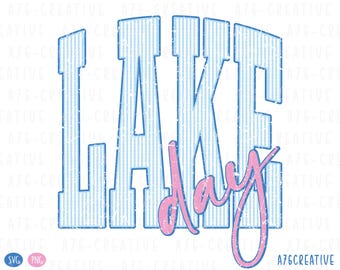 Sjödag Seersucker Stripes Sublimering Sommarskjorta Design Retro Preppy Sommarsjö SVG & PNG (Digital Nedladdning)