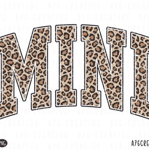 Retro Varsity Leopardmönstrad Mini-skjorta Design (SVG & PNG)