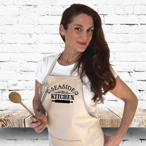 Coastal Apron Hostess Gift/Seaside Apron/Baking Apron/Wedding Gift/Baker Gift/Apron for Mother&#39;s Day Gift/Maritime Apron