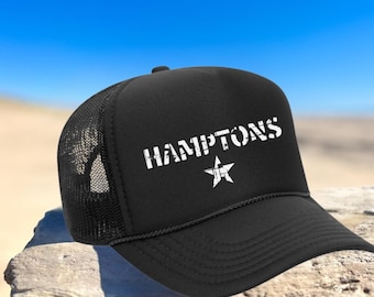 Hamptons Trucker Hat: Minimalist Hamptons New York Hat-Gift for Hamptons Event Weekend