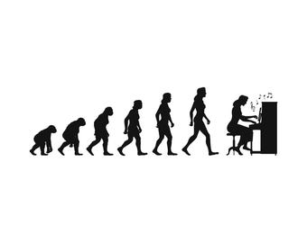 Woman playing piano svg, pianist evolution svg, piano png, piano silhouette, music instrument svg, eps vector print files for sublimation