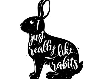 Rabbit svg, bunny svg, rabbit silhouette, cute rabbit clipart, i just really like rabbits