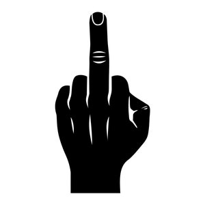 Middle finger svg, rude finger svg, png, eps vector file