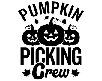 Pumpkin picking crew, matching pumpkin patch crew svg, family matching pumpkin crew svg, pumpkin patch shirt svg