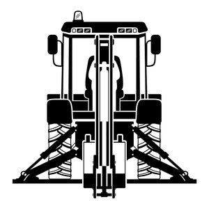 Backhoe svg, backhoe loader png, construction svg, tractor svg, construction worker svg, sublimation design, eps vector files