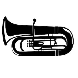Tuba svg, orchestra svg, musical instrument svg, brass instrument png, eps vector file