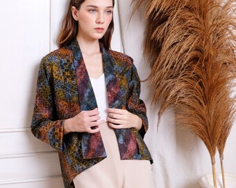 Women's Outerwear Modern Traditional Batik Indonesia by FRAMETNIK