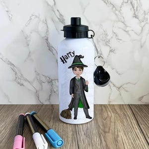 Personalised Wizard Water Bottle: Potterheads Back to School Gift