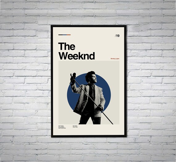 The Weeknd Blinding Lights Album Poster Retro Music - Etsy