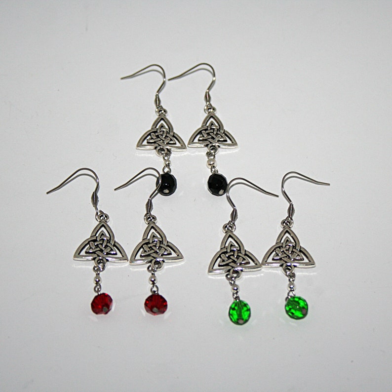 Celtic Earrings / Celtic Knot Earrings / Triquetra Earrings / Dangle
