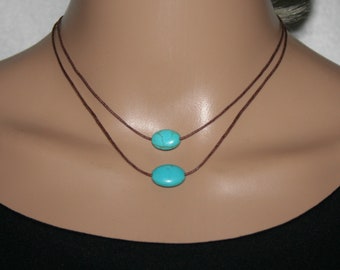 Boho Schmuck Set Damen - Handgefertigte Halskette & Armband Aus Natursteinen