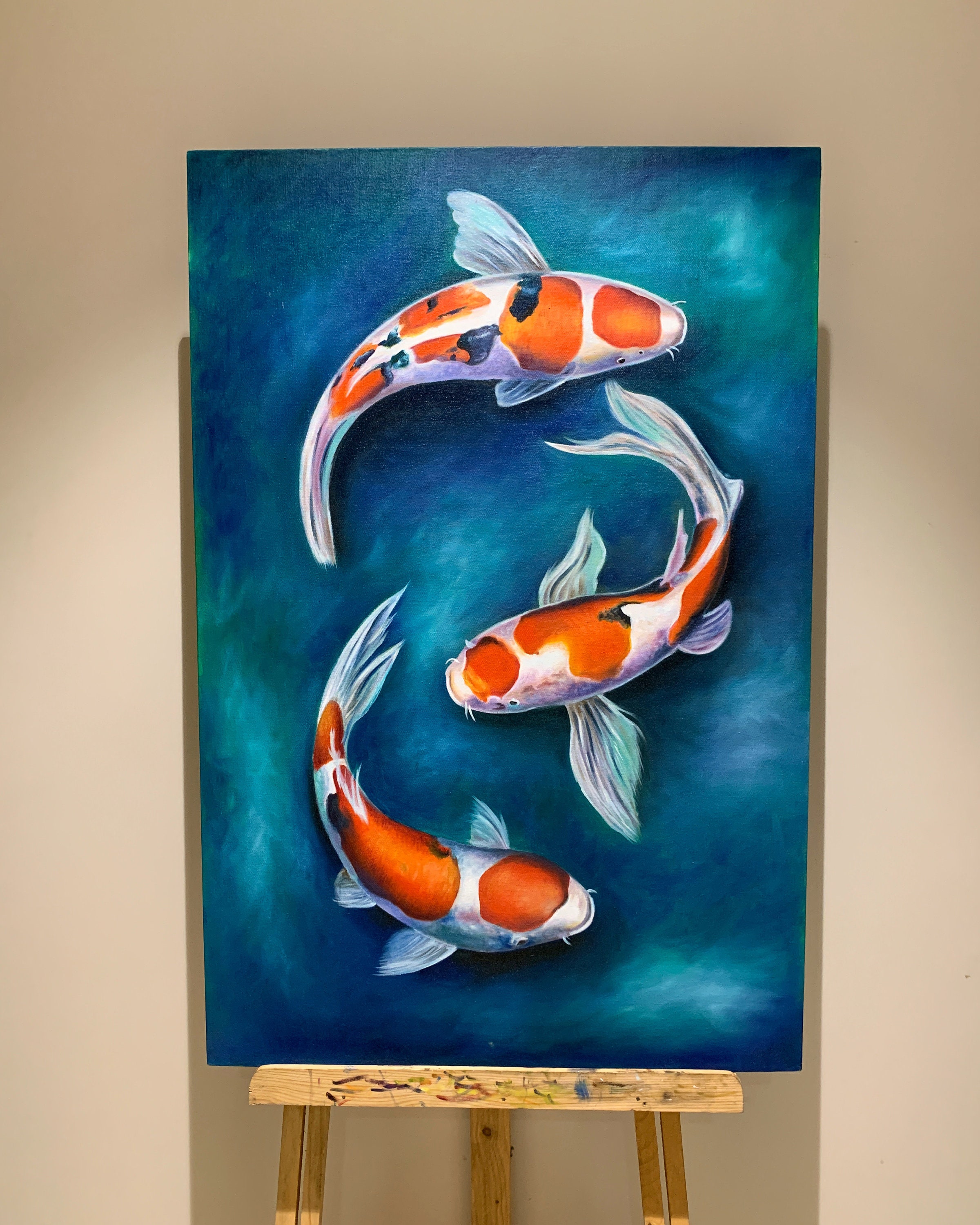 Koi Fish Paintings On Canvas