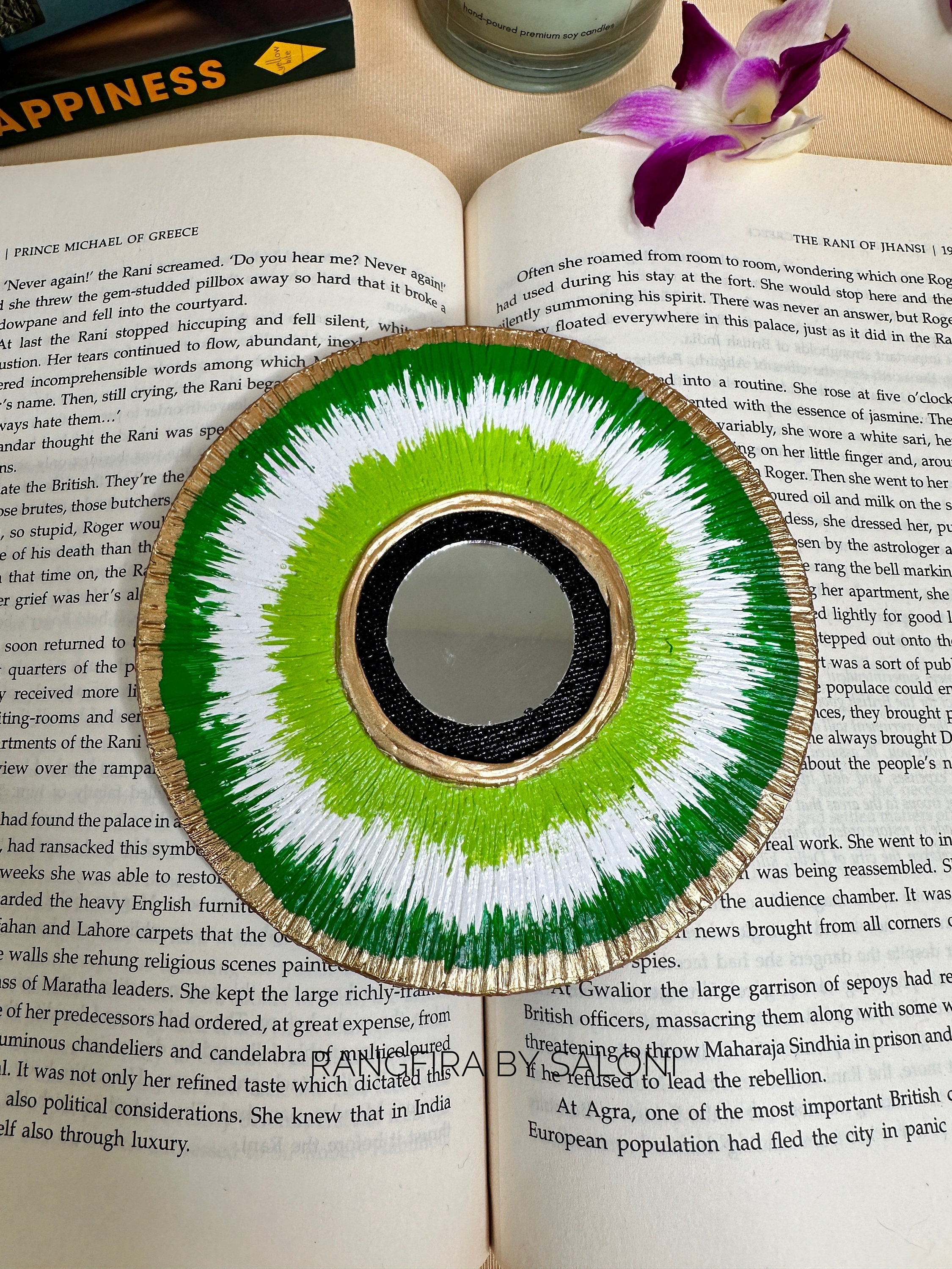 Evil Eye Handmade Painting With Mirror to Reflect Back Bad Etsy