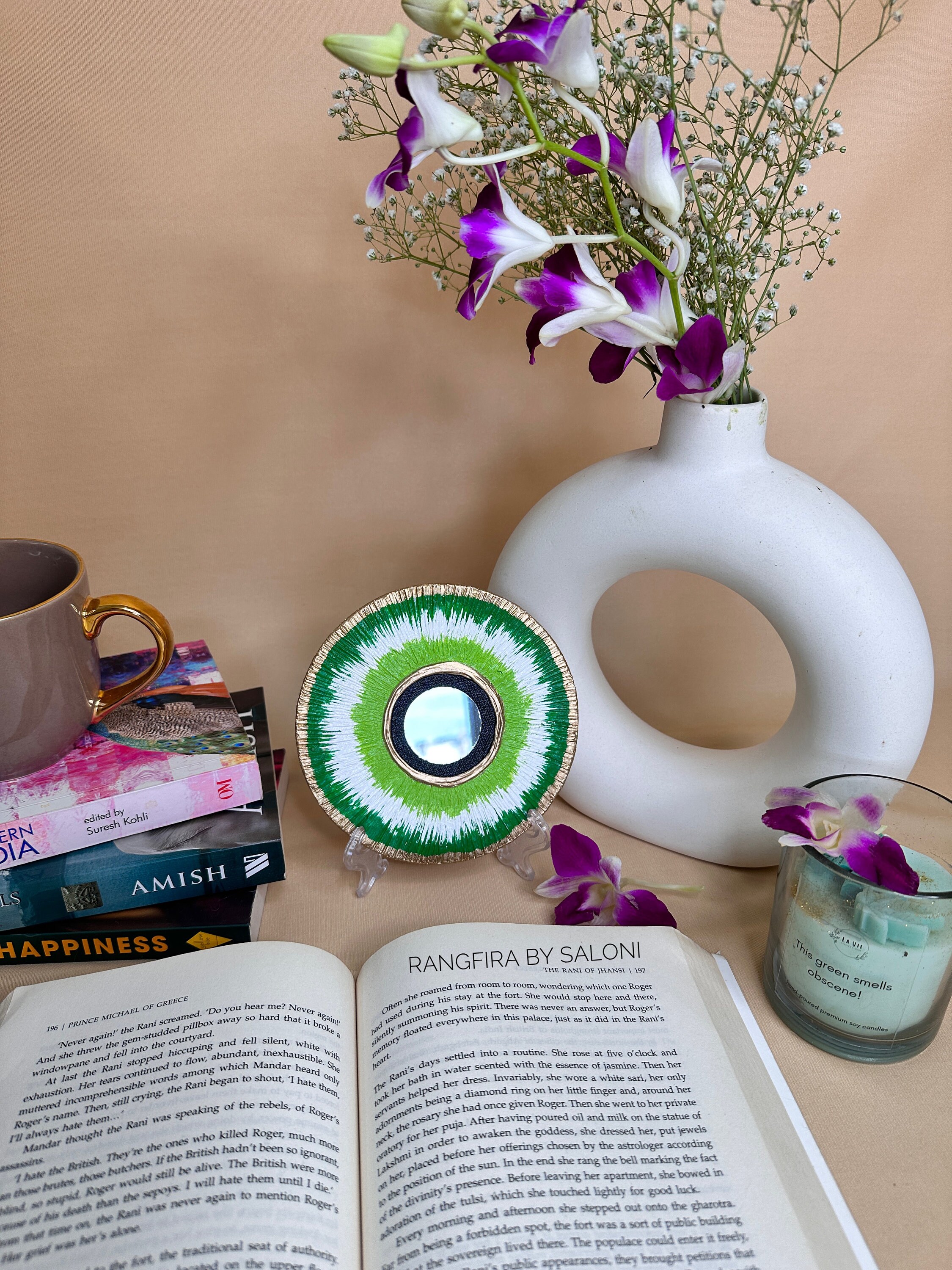 Evil Eye Handmade Painting With Mirror to Reflect Back Bad Etsy