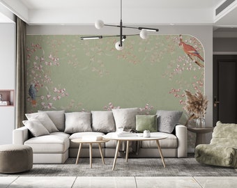 Vintage Floral Wallpaper: Blossom Chinoiserie Mural